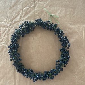 Blueberry faux wreath
